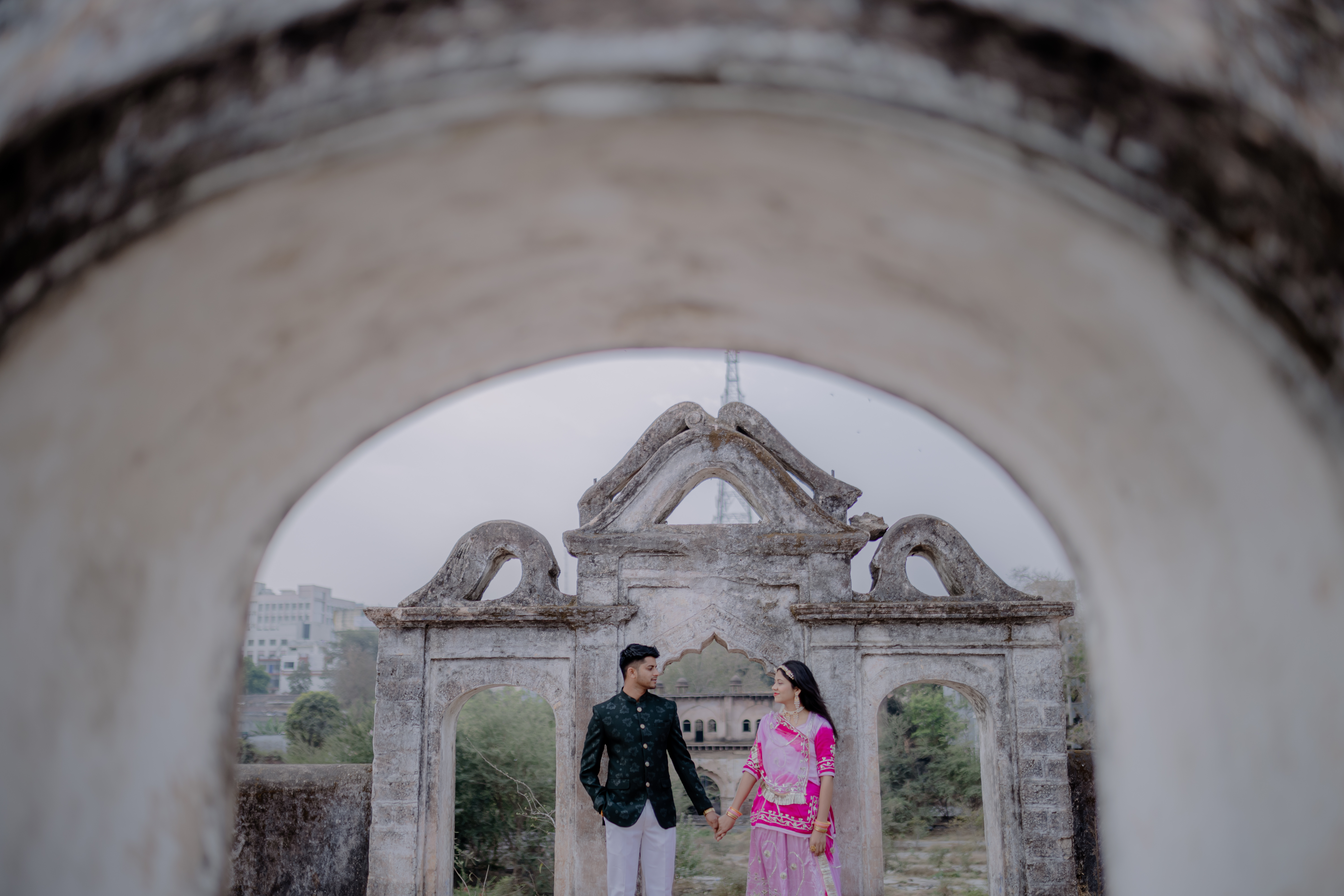Portrait of a woman with flowers